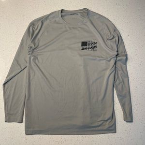 SportTek Men’s Fishing Polyester T-Shirt - Gray - Size L